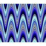 Waves Wavy Blue Pale Cobalt Navy Deluxe Canvas 14  x 11  14  x 11  x 1.5  Stretched Canvas