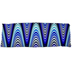 Waves Wavy Blue Pale Cobalt Navy Body Pillow Case (dakimakura) by Nexatart