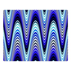 Waves Wavy Blue Pale Cobalt Navy Double Sided Flano Blanket (large)  by Nexatart