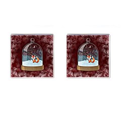 Winter Snow Ball Snow Cold Fun Cufflinks (square) by Nexatart