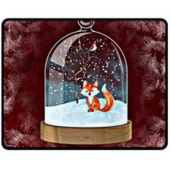 Winter Snow Ball Snow Cold Fun Fleece Blanket (medium)  by Nexatart