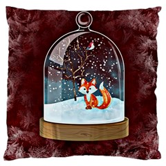 Winter Snow Ball Snow Cold Fun Large Cushion Case (one Side) by Nexatart