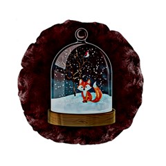 Winter Snow Ball Snow Cold Fun Standard 15  Premium Flano Round Cushions by Nexatart