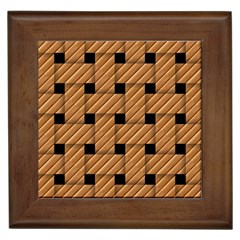 Wood Texture Weave Pattern Framed Tiles