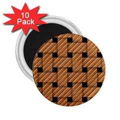 Wood Texture Weave Pattern 2.25  Magnets (10 pack) 