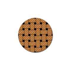 Wood Texture Weave Pattern Golf Ball Marker