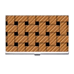 Wood Texture Weave Pattern Business Card Holders