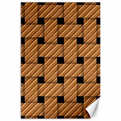 Wood Texture Weave Pattern Canvas 12  x 18  