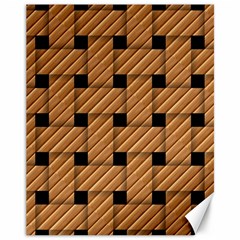 Wood Texture Weave Pattern Canvas 11  x 14  