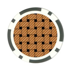 Wood Texture Weave Pattern Poker Chip Card Guard