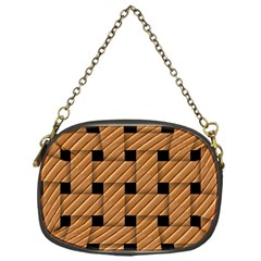 Wood Texture Weave Pattern Chain Purses (One Side) 