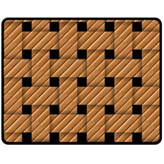 Wood Texture Weave Pattern Fleece Blanket (Medium) 