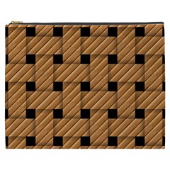 Wood Texture Weave Pattern Cosmetic Bag (XXXL) 