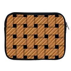 Wood Texture Weave Pattern Apple iPad 2/3/4 Zipper Cases