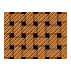 Wood Texture Weave Pattern Double Sided Flano Blanket (Mini) 