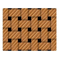 Wood Texture Weave Pattern Double Sided Flano Blanket (Large) 