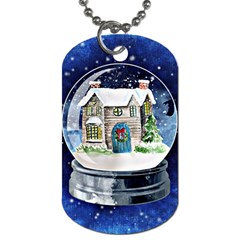 Winter Snow Ball Snow Cold Fun Dog Tag (one Side) by Nexatart