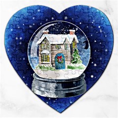 Winter Snow Ball Snow Cold Fun Jigsaw Puzzle (heart) by Nexatart