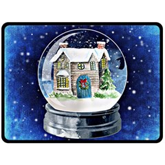 Winter Snow Ball Snow Cold Fun Double Sided Fleece Blanket (large)  by Nexatart