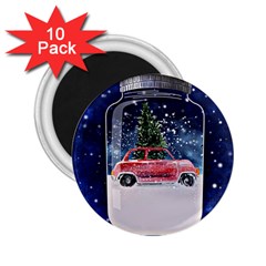 Winter Snow Ball Snow Cold Fun 2 25  Magnets (10 Pack) 