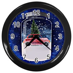 Winter Snow Ball Snow Cold Fun Wall Clocks (black) by Nexatart