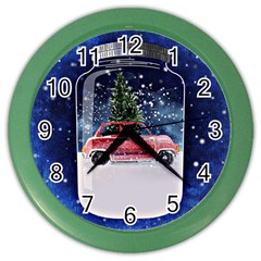 Winter Snow Ball Snow Cold Fun Color Wall Clocks