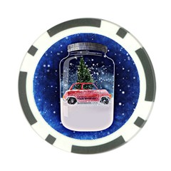 Winter Snow Ball Snow Cold Fun Poker Chip Card Guard by Nexatart