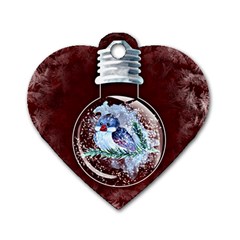 Winter Snow Ball Snow Cold Fun Dog Tag Heart (one Side) by Nexatart