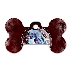 Winter Snow Ball Snow Cold Fun Dog Tag Bone (one Side) by Nexatart