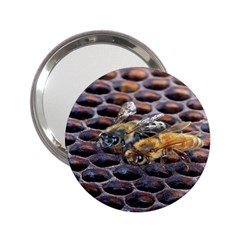 Worker Bees On Honeycomb 2.25  Handbag Mirrors