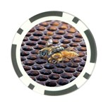 Worker Bees On Honeycomb Poker Chip Card Guard (10 pack) Front