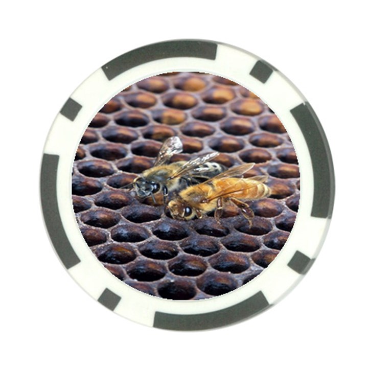 Worker Bees On Honeycomb Poker Chip Card Guard (10 pack)