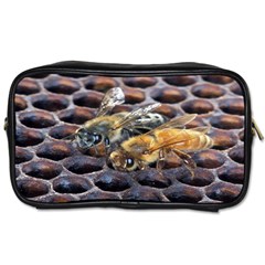 Worker Bees On Honeycomb Toiletries Bags