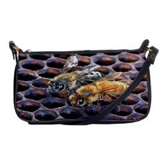 Worker Bees On Honeycomb Shoulder Clutch Bags