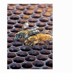 Worker Bees On Honeycomb Small Garden Flag (two Sides) by Nexatart