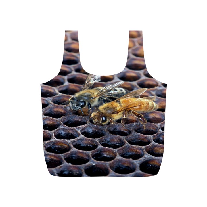 Worker Bees On Honeycomb Full Print Recycle Bags (S) 