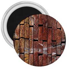 Wood Logs Wooden Background 3  Magnets by Nexatart