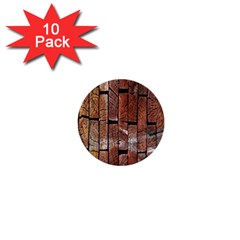 Wood Logs Wooden Background 1  Mini Buttons (10 Pack)  by Nexatart