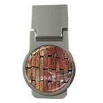 Wood Logs Wooden Background Money Clips (Round)  Front