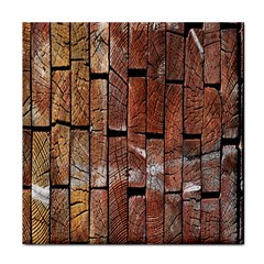 Wood Logs Wooden Background Face Towel by Nexatart