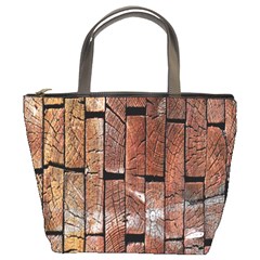 Wood Logs Wooden Background Bucket Bags by Nexatart