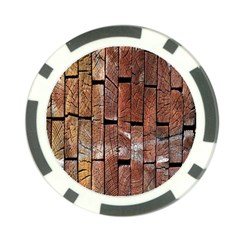 Wood Logs Wooden Background Poker Chip Card Guard (10 Pack)