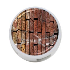 Wood Logs Wooden Background 4-port Usb Hub (two Sides)  by Nexatart