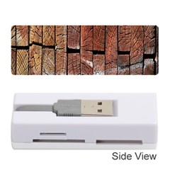 Wood Logs Wooden Background Memory Card Reader (stick)  by Nexatart