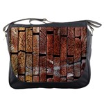 Wood Logs Wooden Background Messenger Bags Front