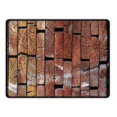 Wood Logs Wooden Background Double Sided Fleece Blanket (small)  by Nexatart