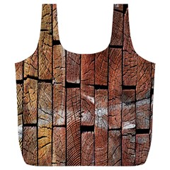 Wood Logs Wooden Background Full Print Recycle Bags (l)  by Nexatart