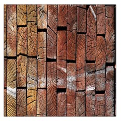 Wood Logs Wooden Background Large Satin Scarf (square) by Nexatart