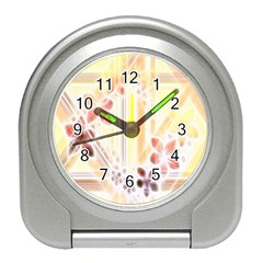 Swirl Flower Curlicue Greeting Card Travel Alarm Clocks by Nexatart