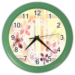 Swirl Flower Curlicue Greeting Card Color Wall Clocks